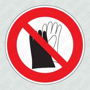 Απαγορεύεται η χρήση γαντιών / Use of gloves prohibited