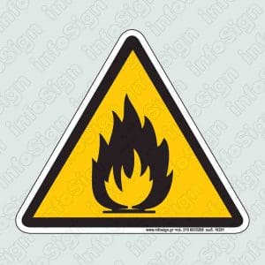 Εύφλεκτες ύλες υψηλή θερμοκρασία / Highly flammable objects high temperatures