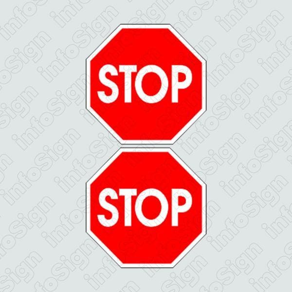 Αυτοκόλλητο Stop (2 τεμάχια)