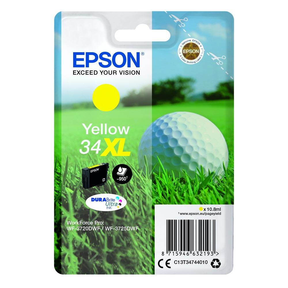 Epson Μελάνι Inkjet No.34XL Yellow (C13T34744010) (EPST347440)