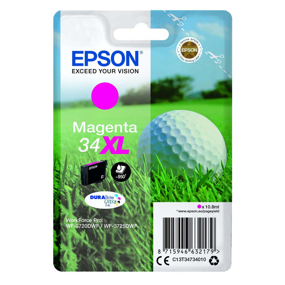 Epson Μελάνι Inkjet No.34XL Magenta (C13T34734010) (EPST347340)