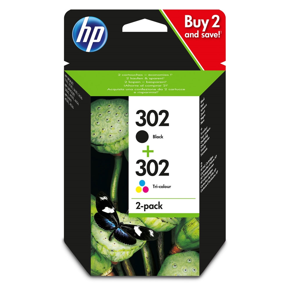 HP Μελάνι Inkjet No.302 Black & Colour 2-Pack (X4D37AE) (HPX4D37AE)