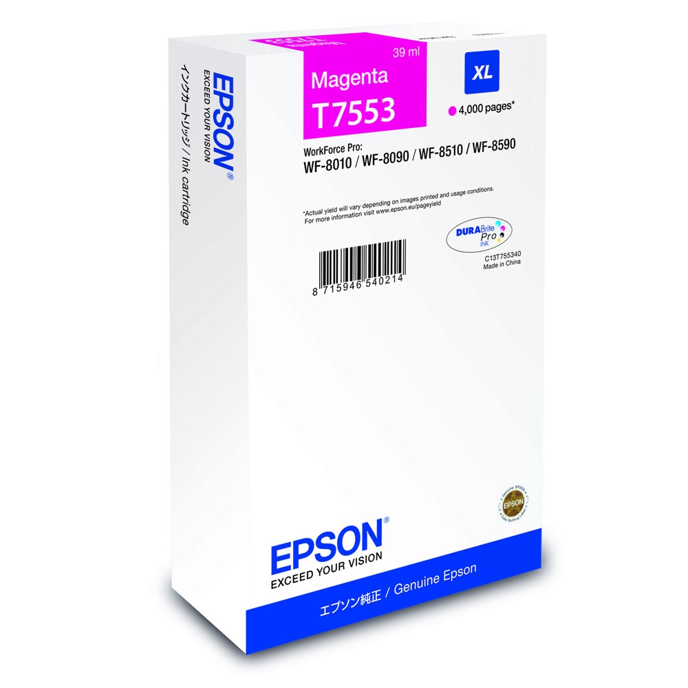 Epson Μελάνι Inkjet T7553 Magenta XL (EPST755340)