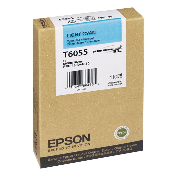 Epson Μελάνι Inkjet T6055 Light Cyan (C13T605500) (EPST605500)