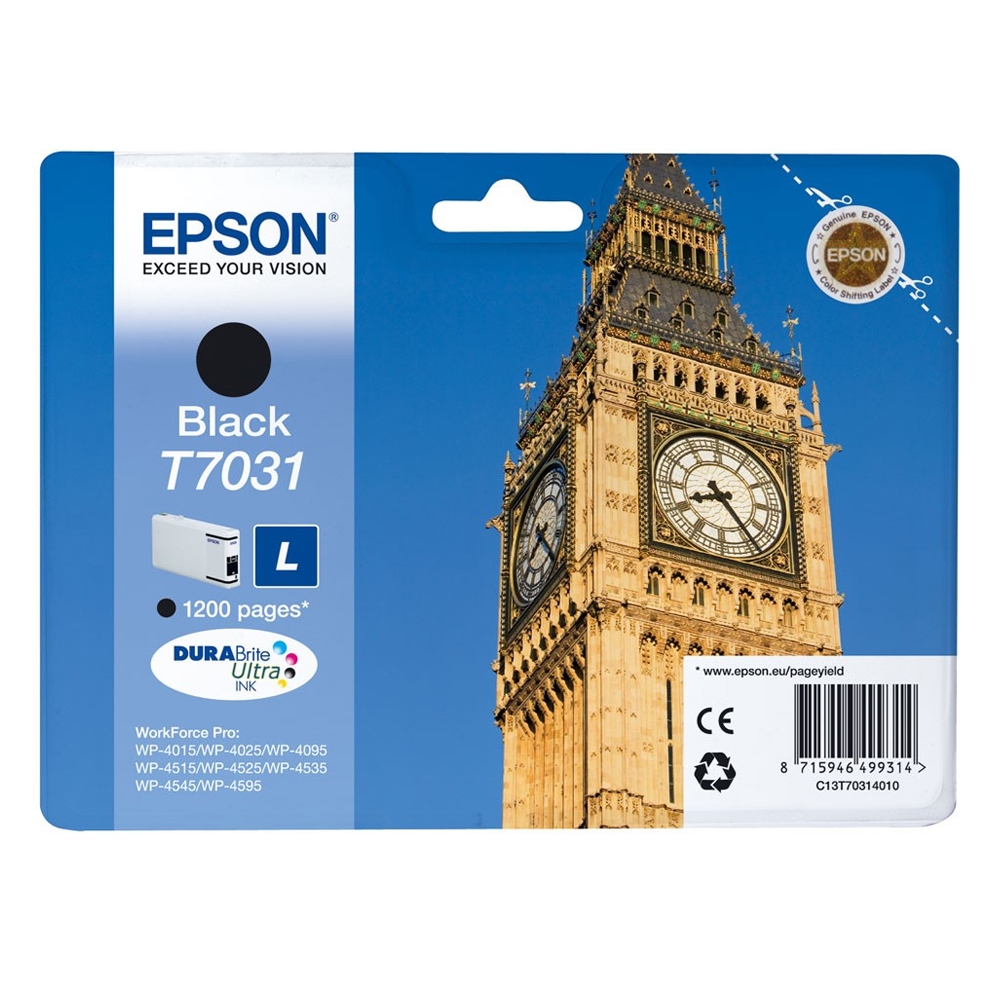 Epson Μελάνι Inkjet T7031 Black (C13T70314010) (EPST703140)