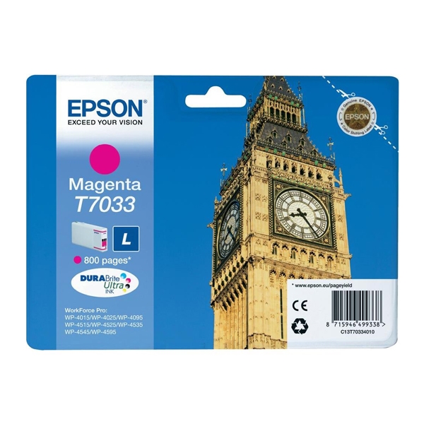 Epson Μελάνι Inkjet T7033 Magenta (C13T70334010) (EPST703340)