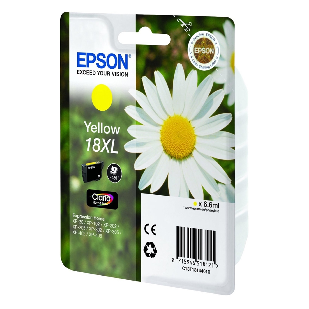 Epson Μελάνι Inkjet No.18 XL Yellow (C13T18144012) (EPST181440)