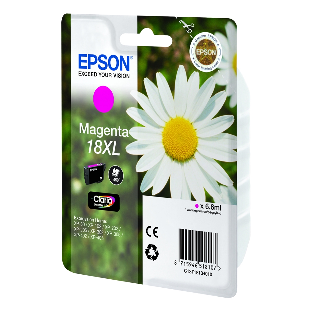 Epson Μελάνι Inkjet No.18 XL Magenta (C13T18134012) (EPST181340)