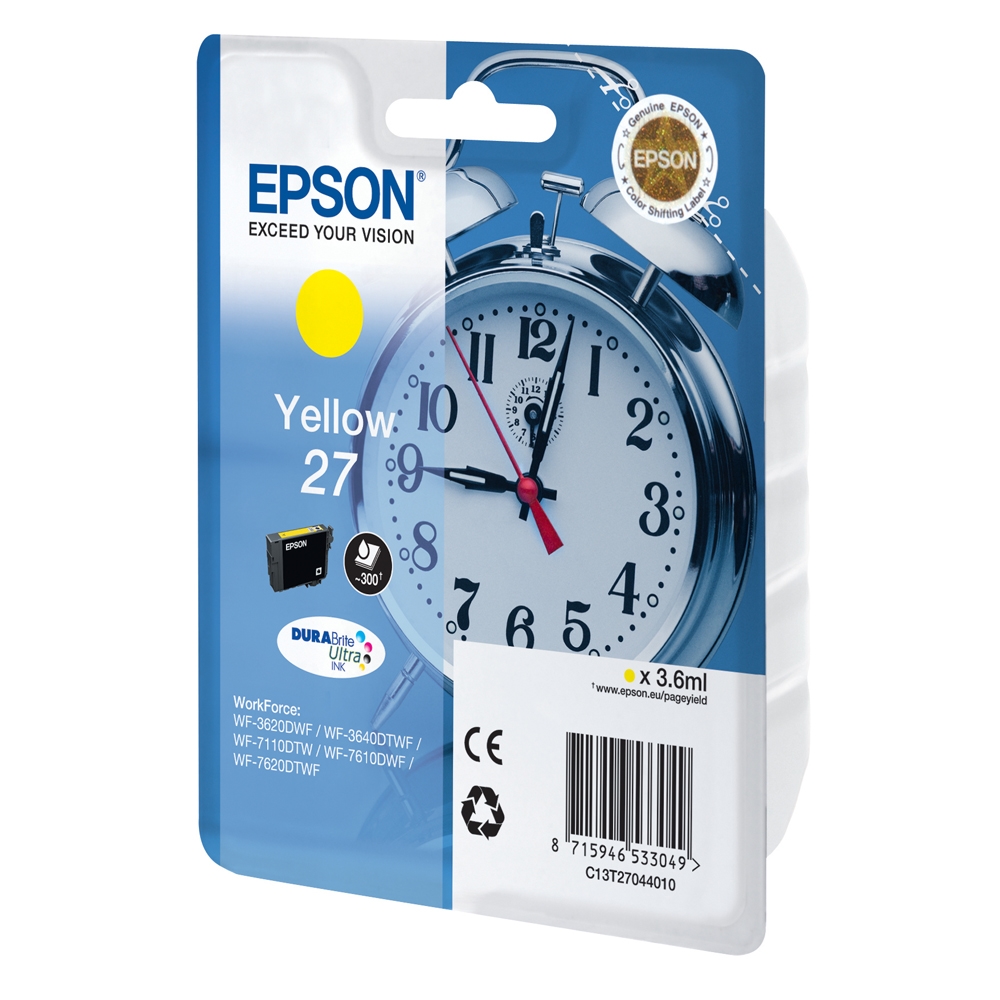 Epson Μελάνι Inkjet Series 27 Yellow (C13T27044012) (EPST270440)