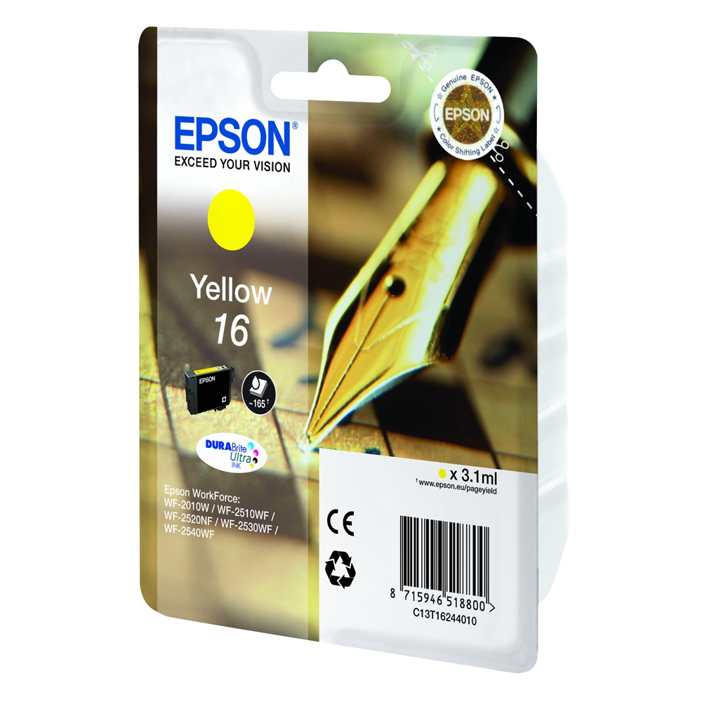 Epson Μελάνι Inkjet No.16 Yellow (C13T16244012) (EPST162440)