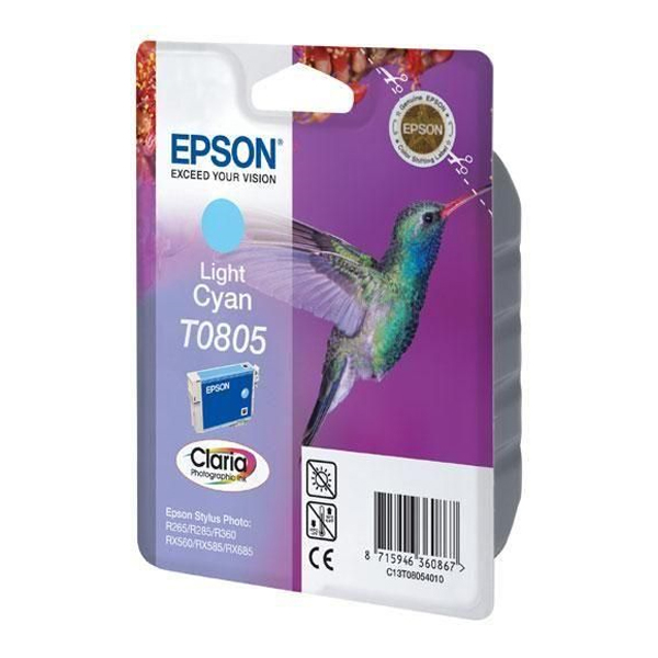 Epson Μελάνι Inkjet T0805 Light Cyan (C13T08054011) (EPST080540)