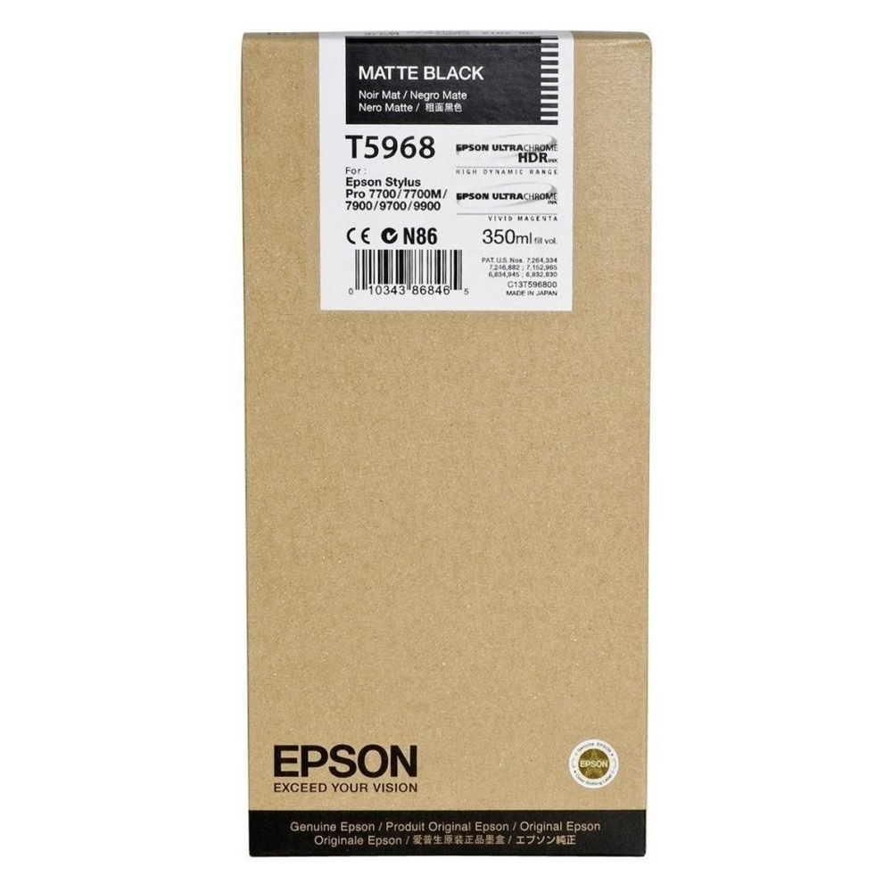 Epson Μελάνι Inkjet T5968 Matte Black (C13T596800) (EPST596800)